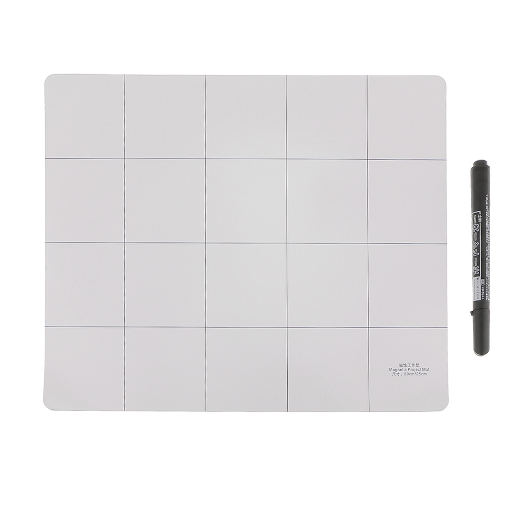2x Magnetic Project Work Surface Anti Slip Mat with Marker Pen for Phone