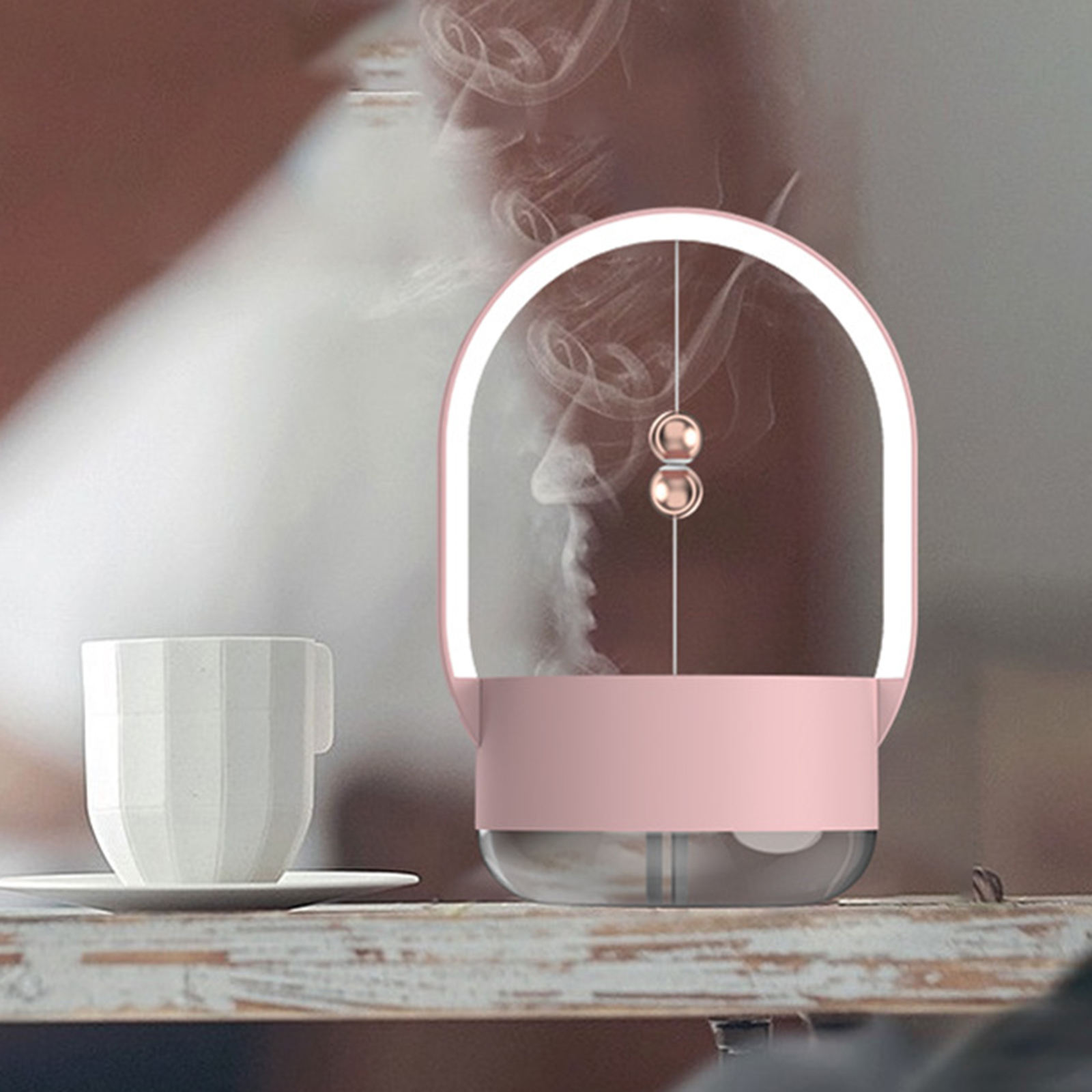 Cool Mist Humidifier Night Light Essential Oil Diffuser Silent Creative Aroma USB for Bedroom, Office, Babies Nursery