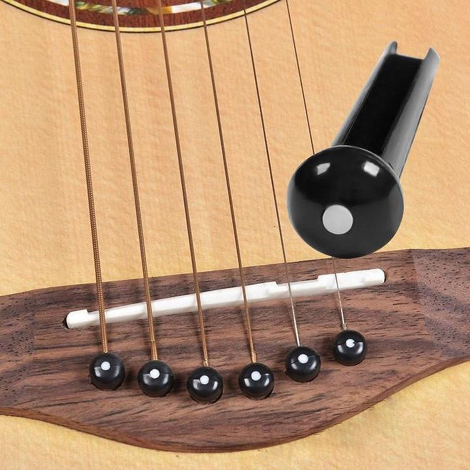 Acoustic Guitar Bridge Pins Slotted Nut Saddle Repairing Kit Accessories