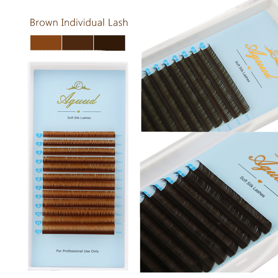 Best of Brown Eyelash Extension Brown Light Brown Dark Brown Color Individual Eyelash Colour Eyelashes Russian Volume Silk Lashes Reviews & Tips