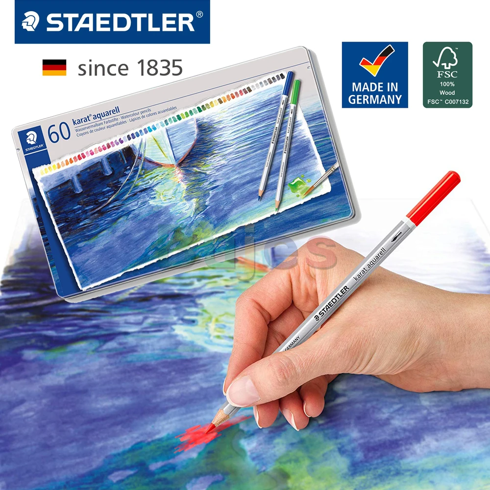Staedtler Karat Aquarell Premium Watercolor Crayons 223M12 