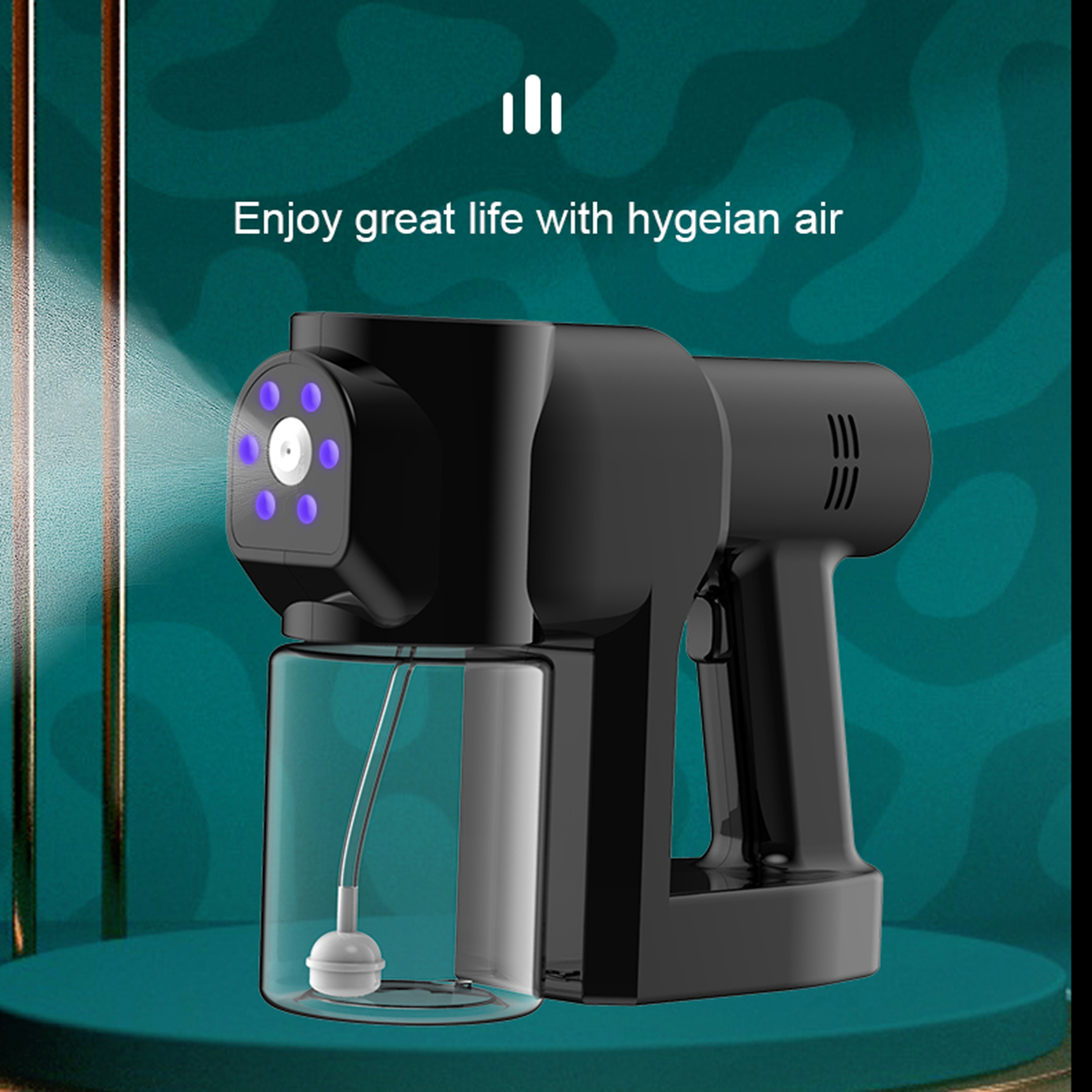 Disinfectants Steam Gun,Nano  Electric Sprayer Handheld Rechargeable Foggers Sanitizer Spray for School,Home,Office or Store