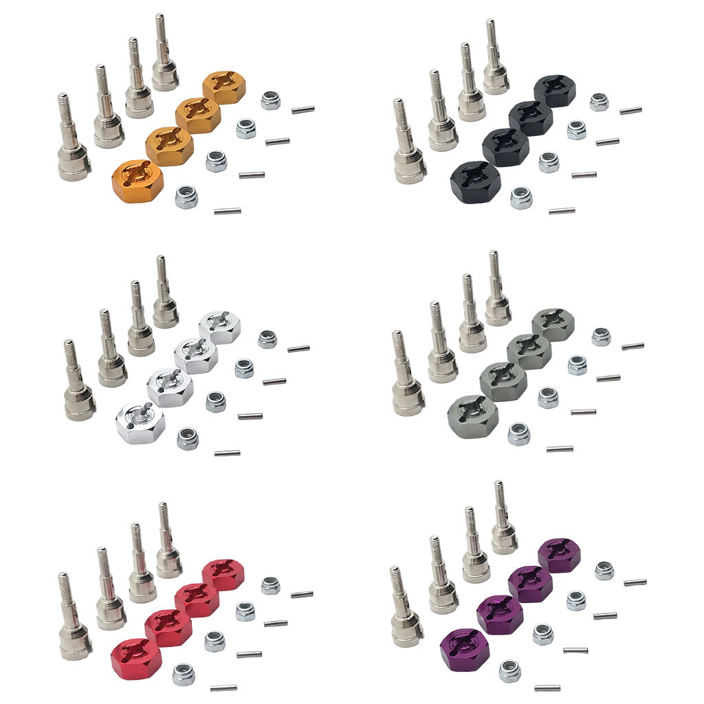 RC Car Wheel Conversion Set Axle for WLtoys 1/18 A949 RC Car Model Replacement Parts