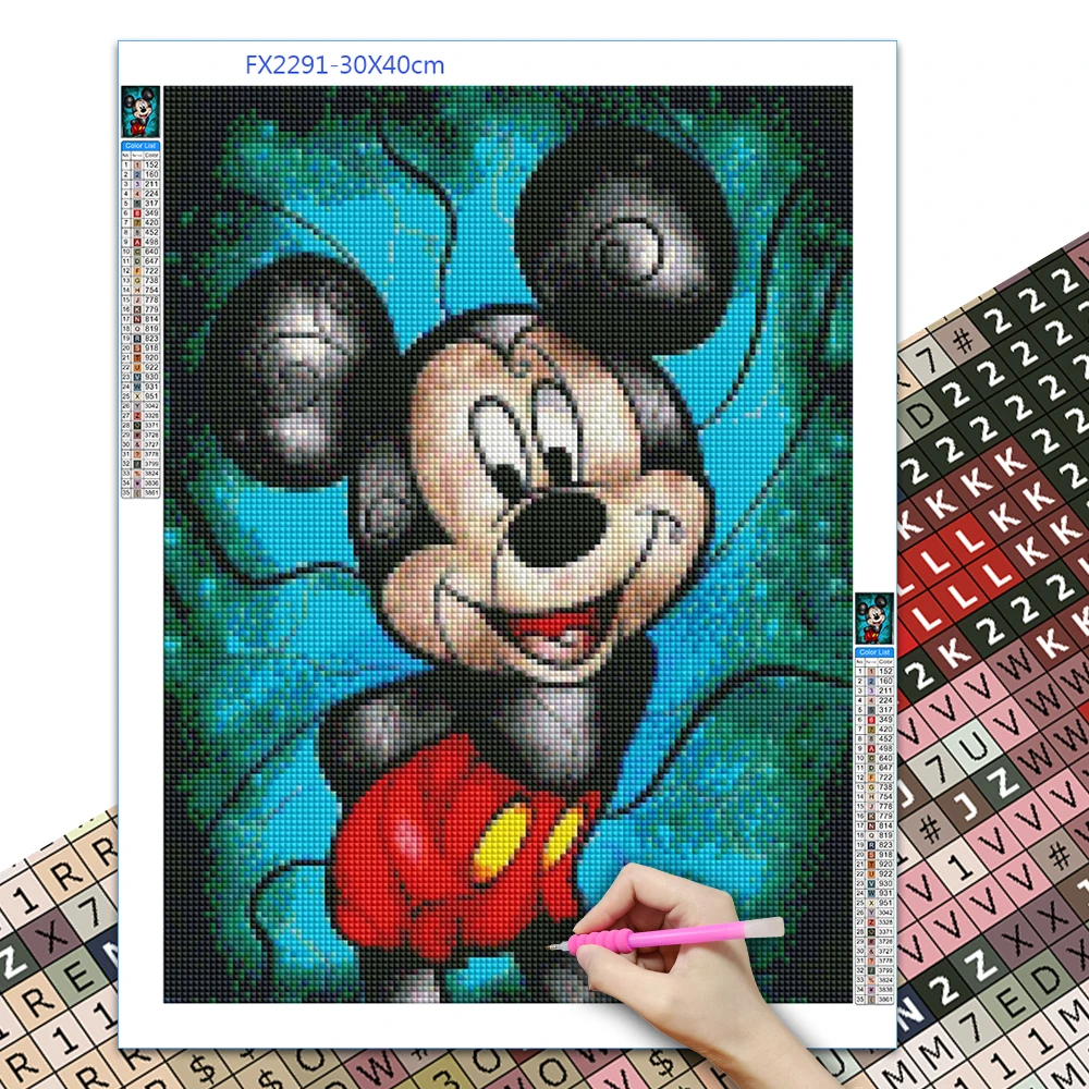 Diamond Painting Full Square Mickey Minnie | Diamonds Painting Disney  Minnie - Disney - Aliexpress