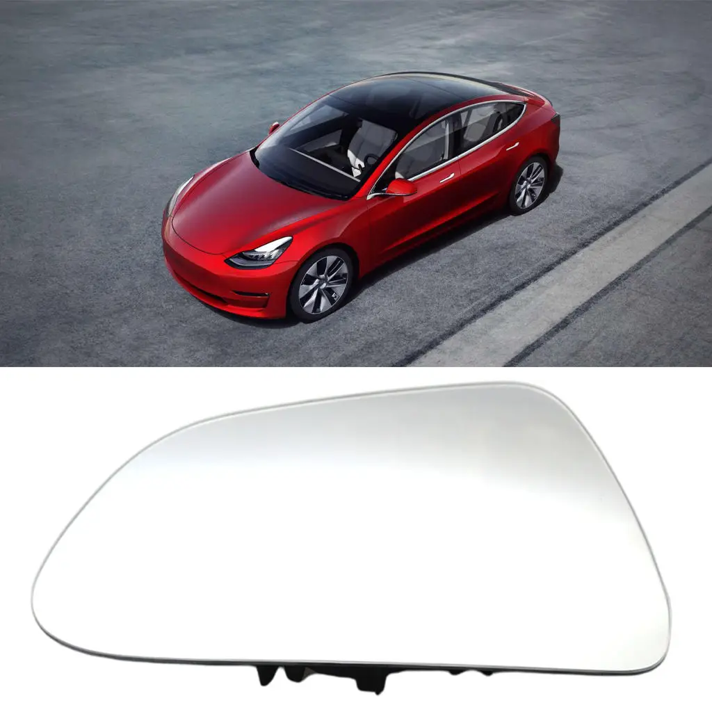 Side Wing Mirror Glass Convex Heated Easy to Install for Tesla Model 3