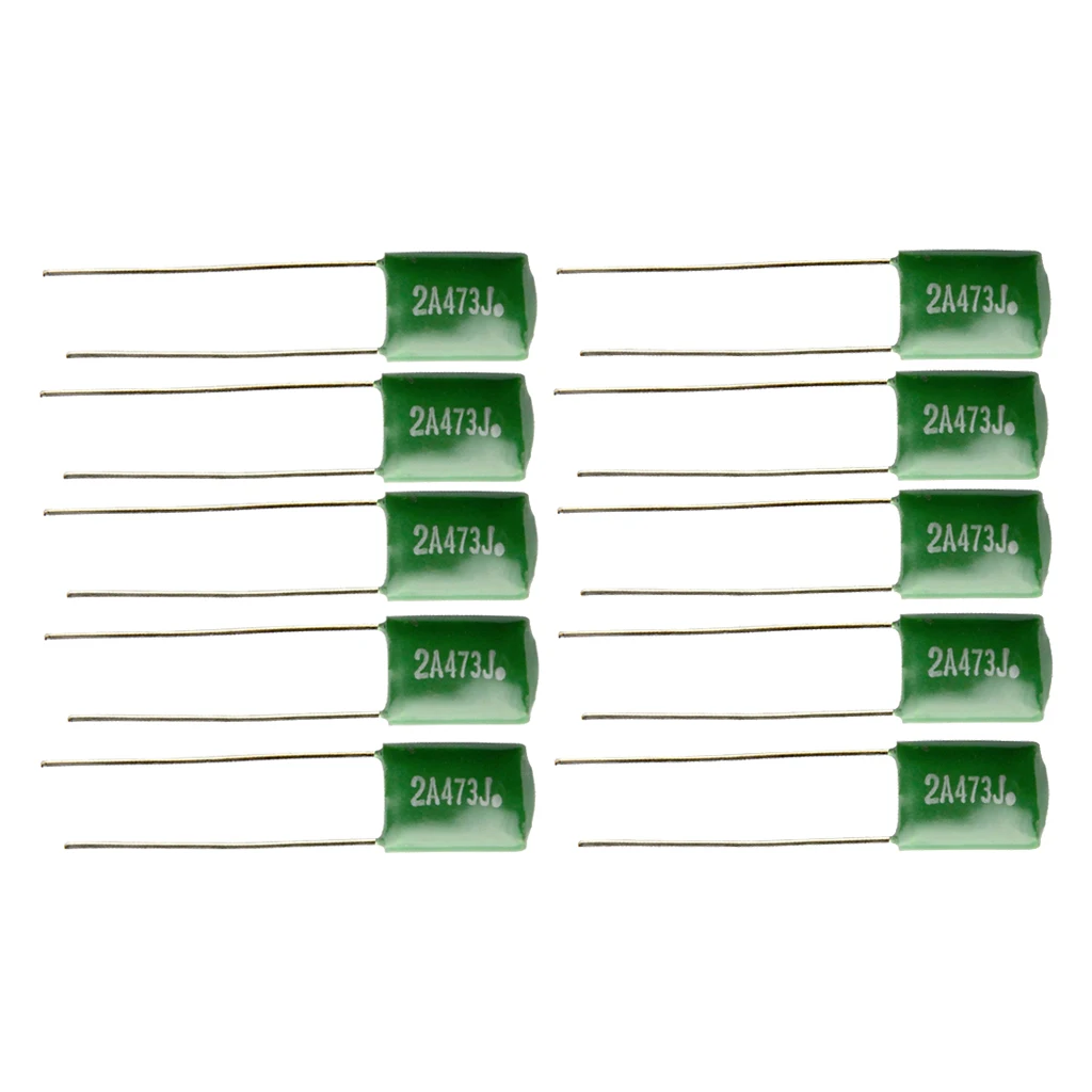 10x 0.047uf Polyester Film Capacitors Green for Electric Guitar/Bass Part Luthier Supply