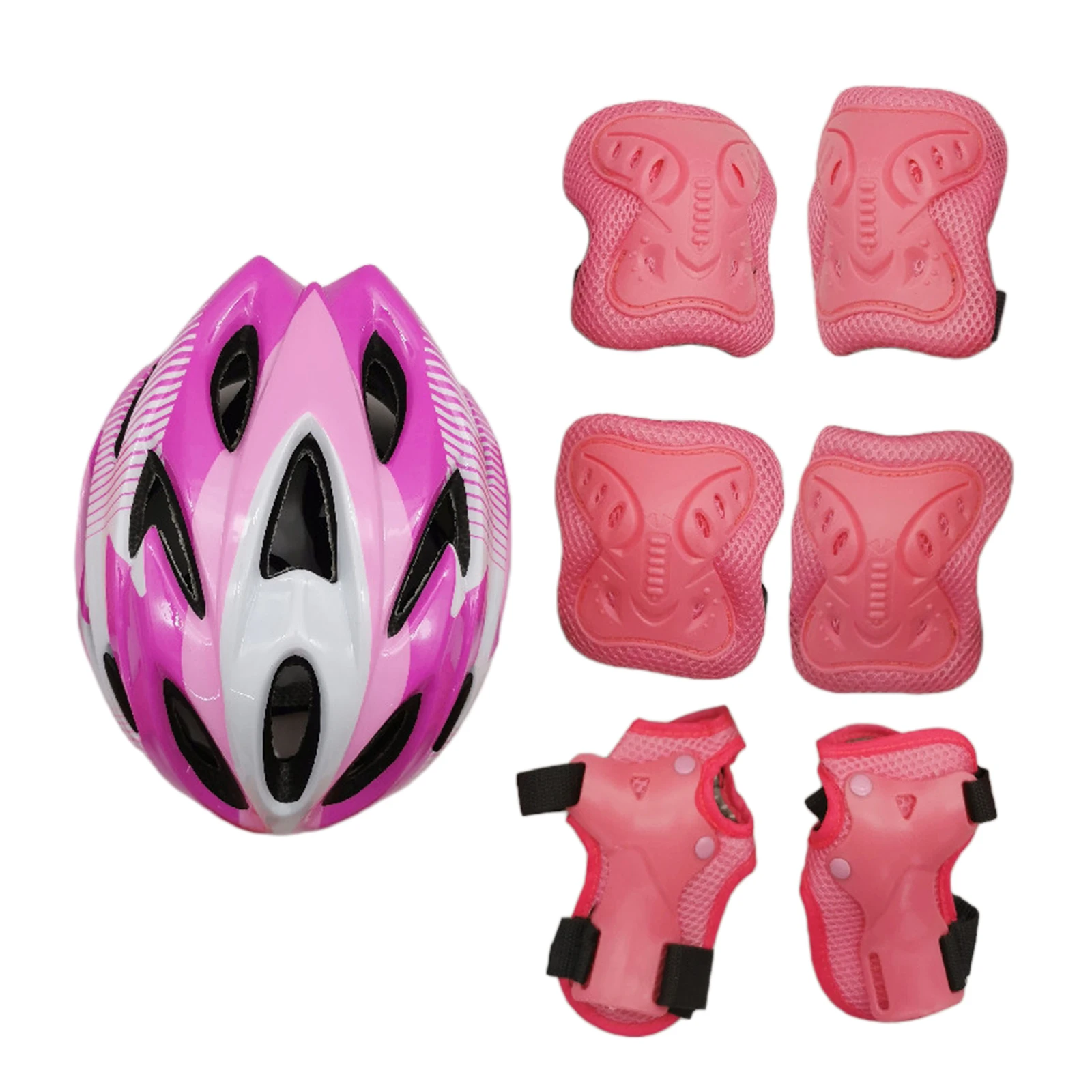 7pcs Kids Teenagers Knee Pads Elbow Pads Guards Protection Sports Safety Skating Skateboard Cycling Knee Protector