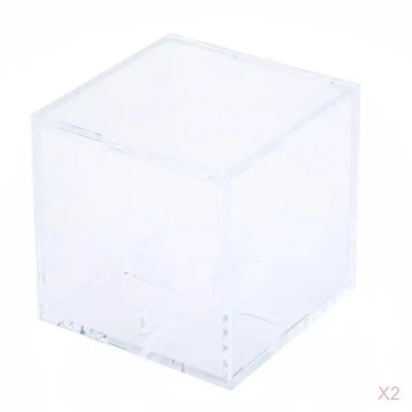 2 Pieces Clear Ball Case Baseball Sign Ball Display Show box