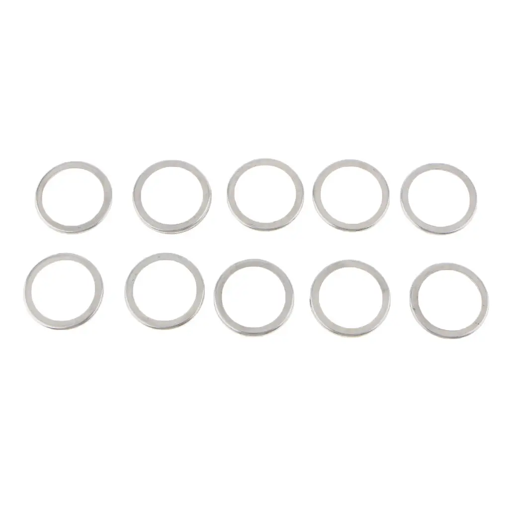 10PCS M20 Aluminum Oil Crush Washers/Drain Plug Gaskets Compatible with   11126- AA000, Silver