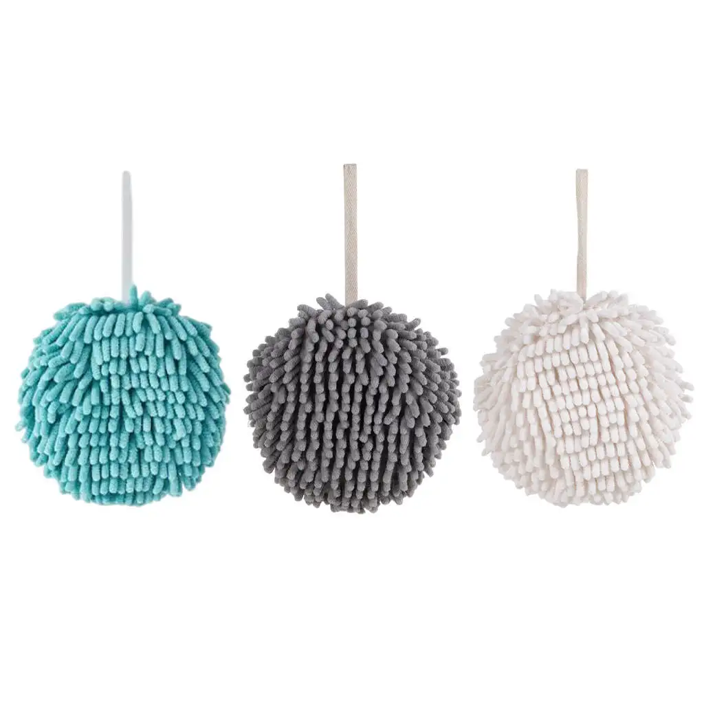 Hand Towel Ball Portable Fast Drying Hanging Sponge Cleaning Cloths Washcloths for Kitchen