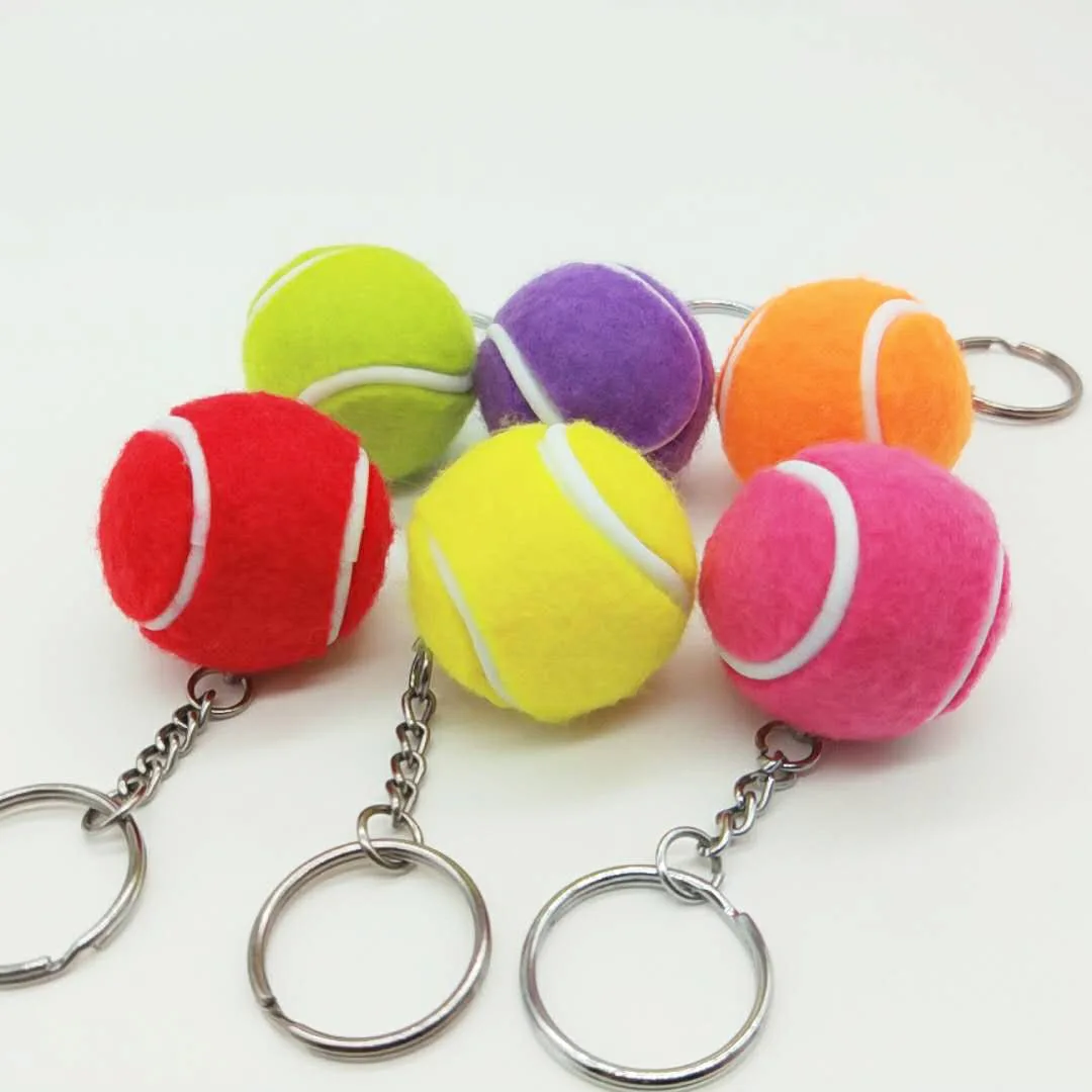 6 key rings Price's Tennis Ball Key Rings 