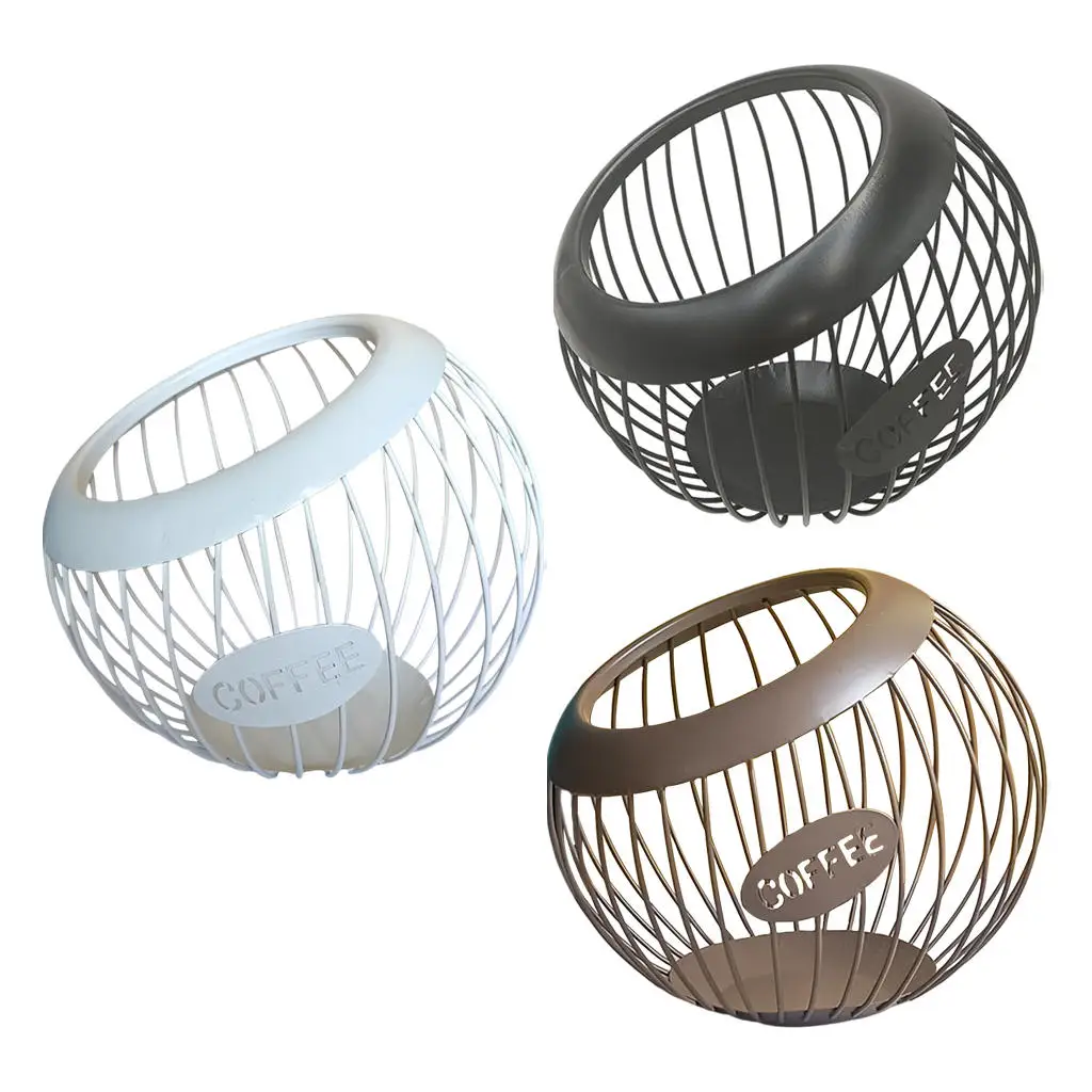 Multi-Use Coffee Pod Storage Large Capacity Iron Nest Shape Display Stand Coffee Capsule Storage Basket Save Space Coffee Bar