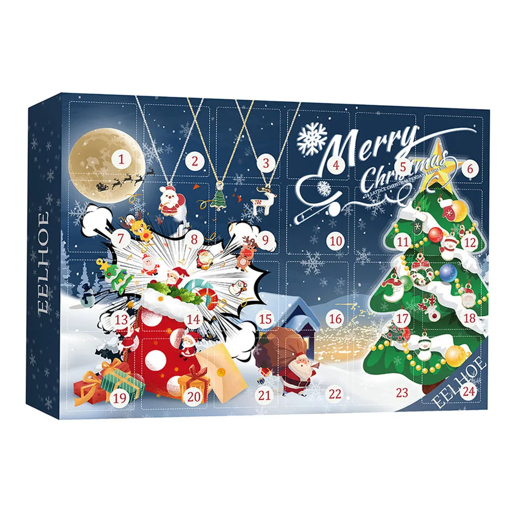 Christmas Advent Calendars Hanging Ornaments Decoration Christmas Gift 24 Days Countdown Advent Calendar Surprise Set For Kids
