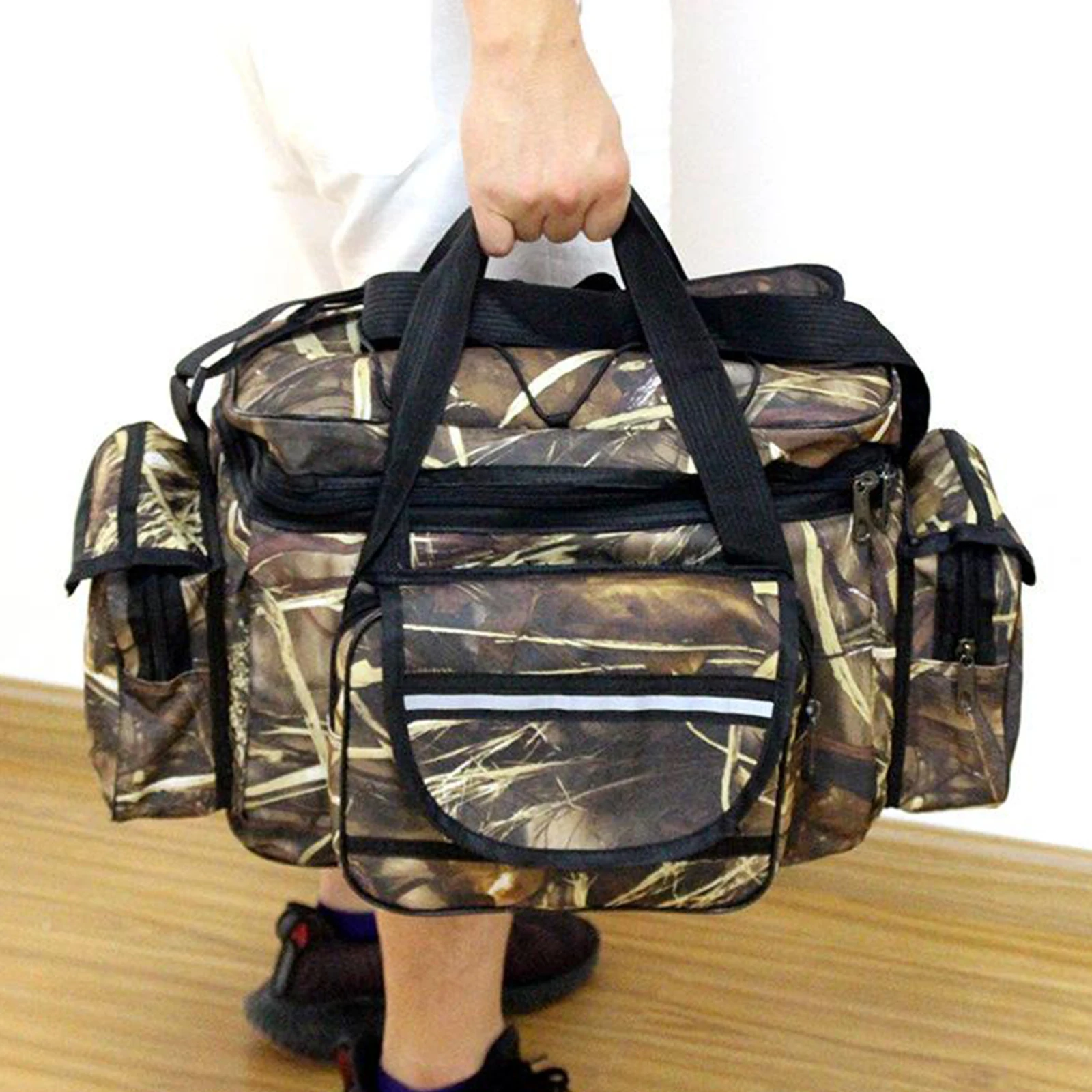 Fishing Bag Large Capacity Fishing Accessories Tackle Storage Crossbody Bag