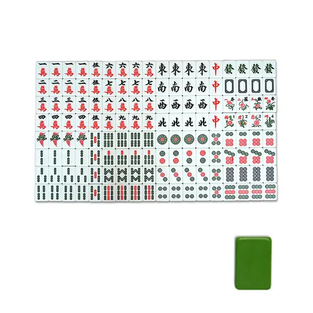 Mahjong tradicional chinês que joga cartas com 2 cubos para o divertimento  da família amigo cartões de jogo de mesa 144 cartões/conjunto mahjong  cartões - AliExpress