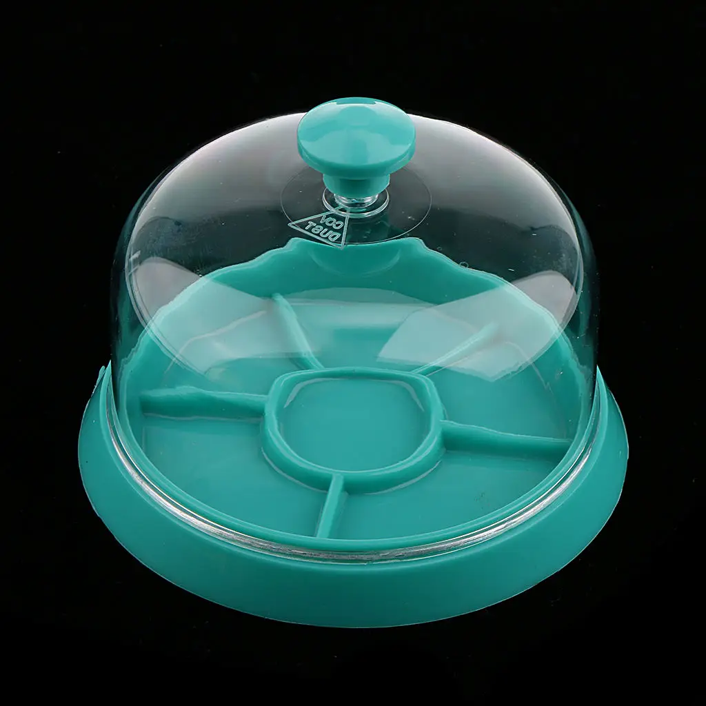 Acrylic Dust Cover Tray for Watch Movement Parts Trinkets Jewelry Beads Organizer  6 Slots Compartment