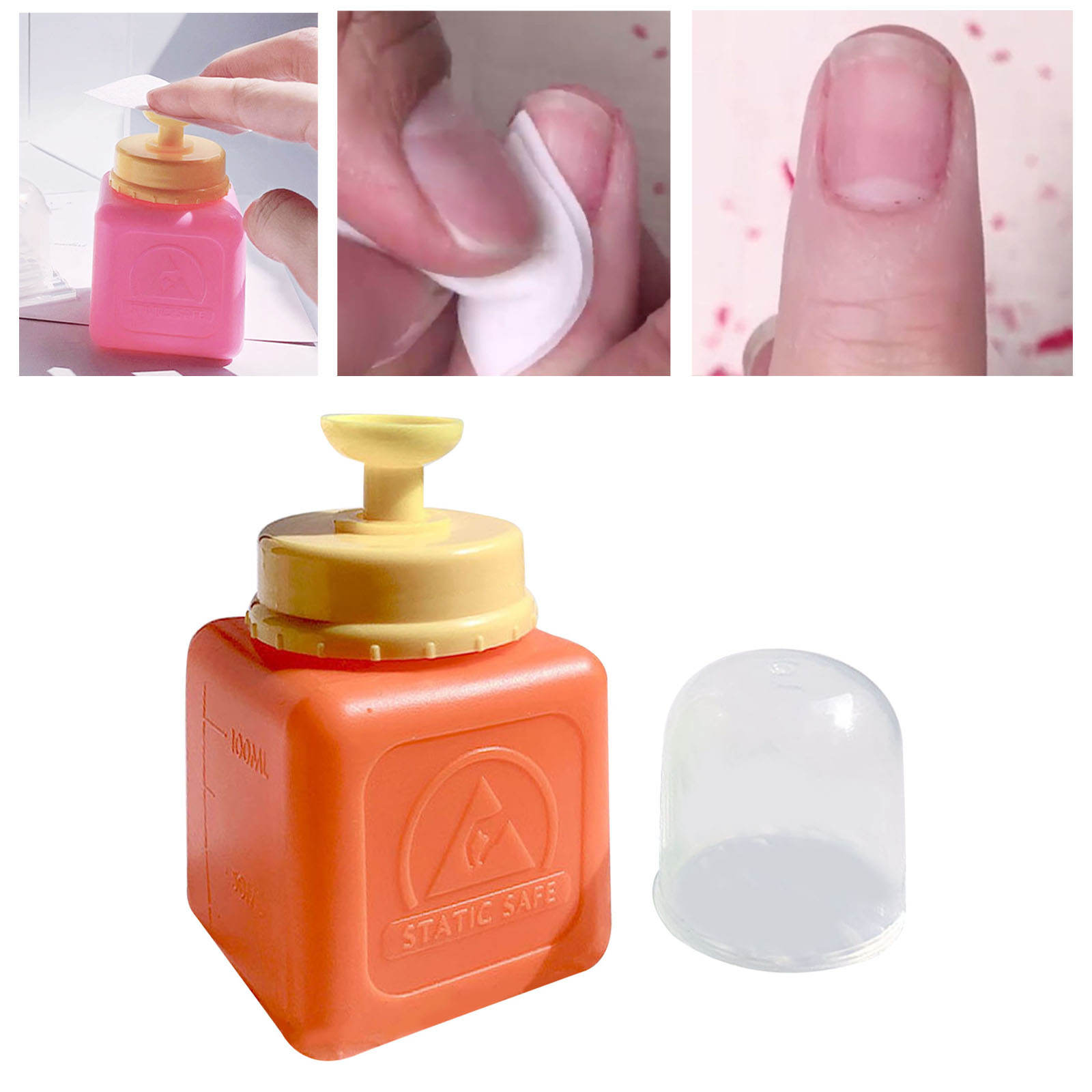 Alcohol Dispensers Press Soak Off Empty Pump Bottle Dispenser for Nail Polish Remover