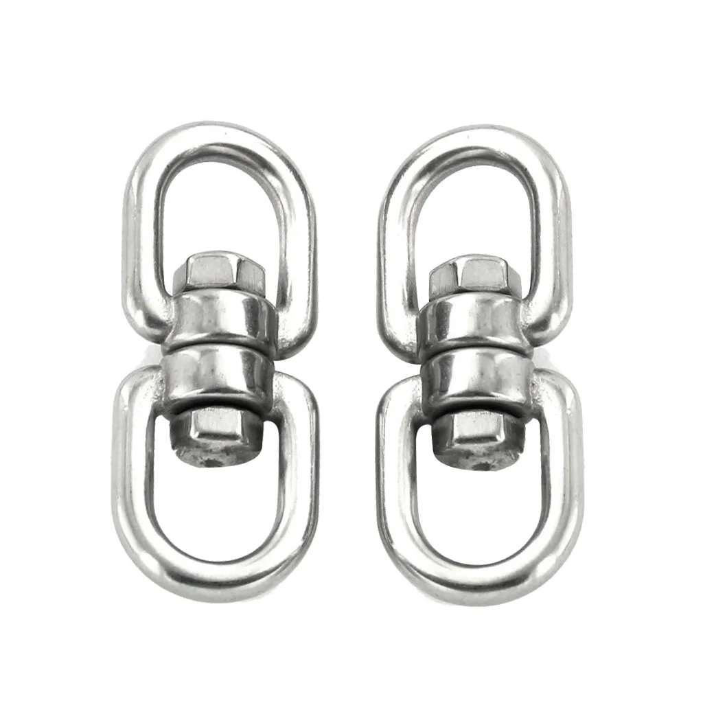 2pcs Stainless Steel Rotation Quick Hook Buckles for Outdoor Climbing Hiking