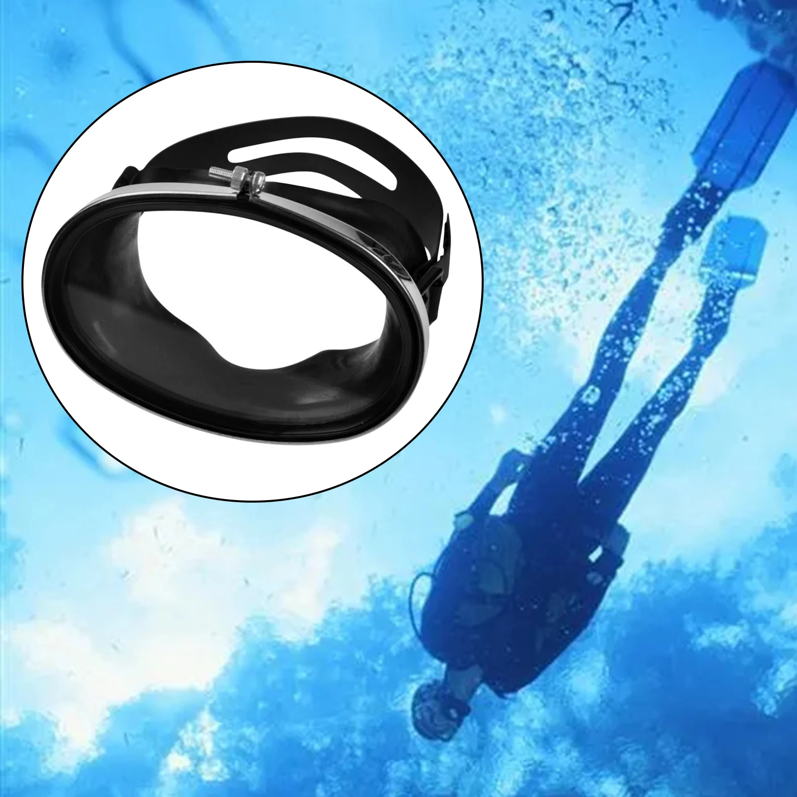 Dive Mask Galsses Anti-Fog Tempered Glass Snorkel Masks for Men and Women Dive Goggles for Safe Snorkeling Diving Swimming