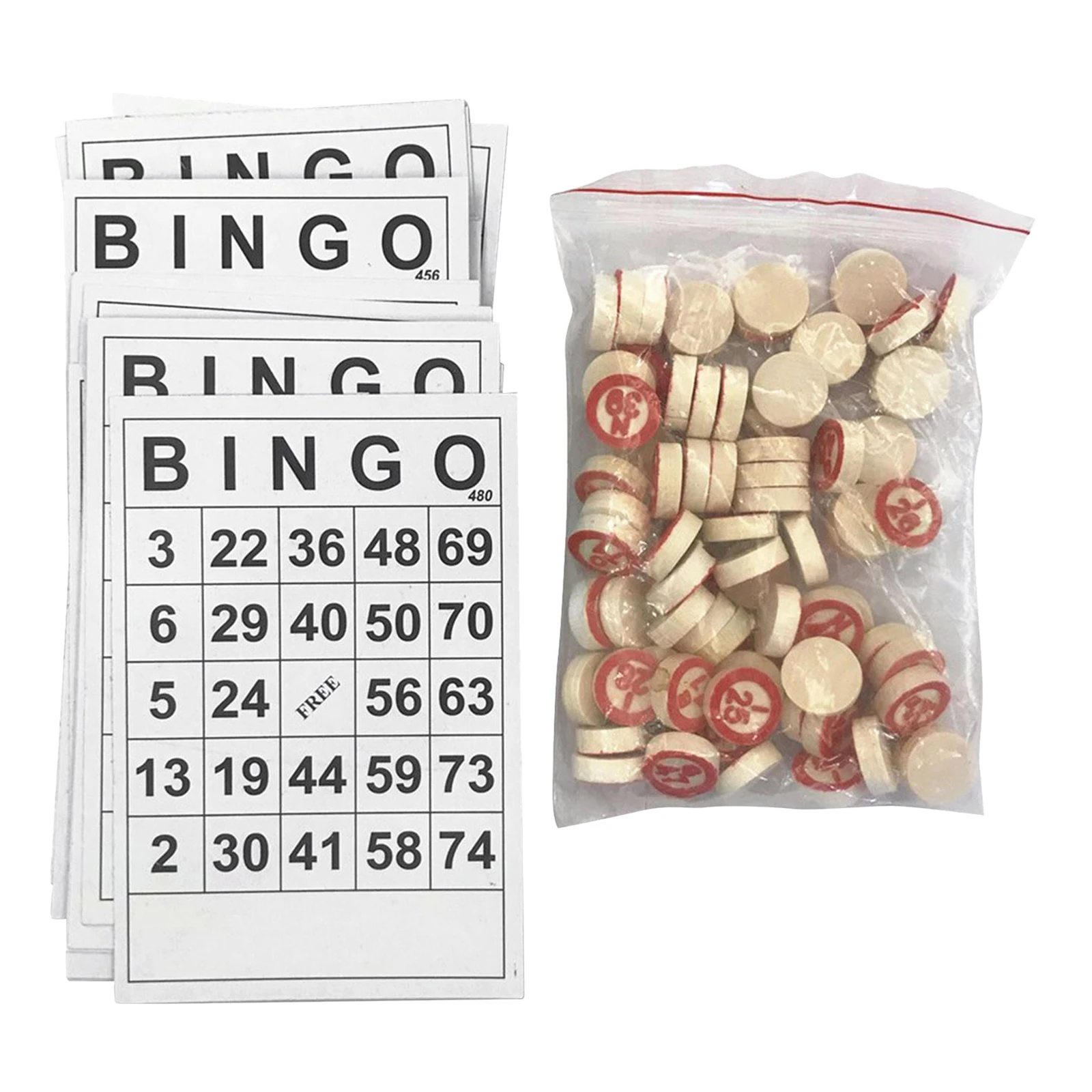 40pcs Bingo Game Parts 40 Bingo Cards Plus 75 Numbers Chips For Kids Party Interactive Game Activity Party Toys