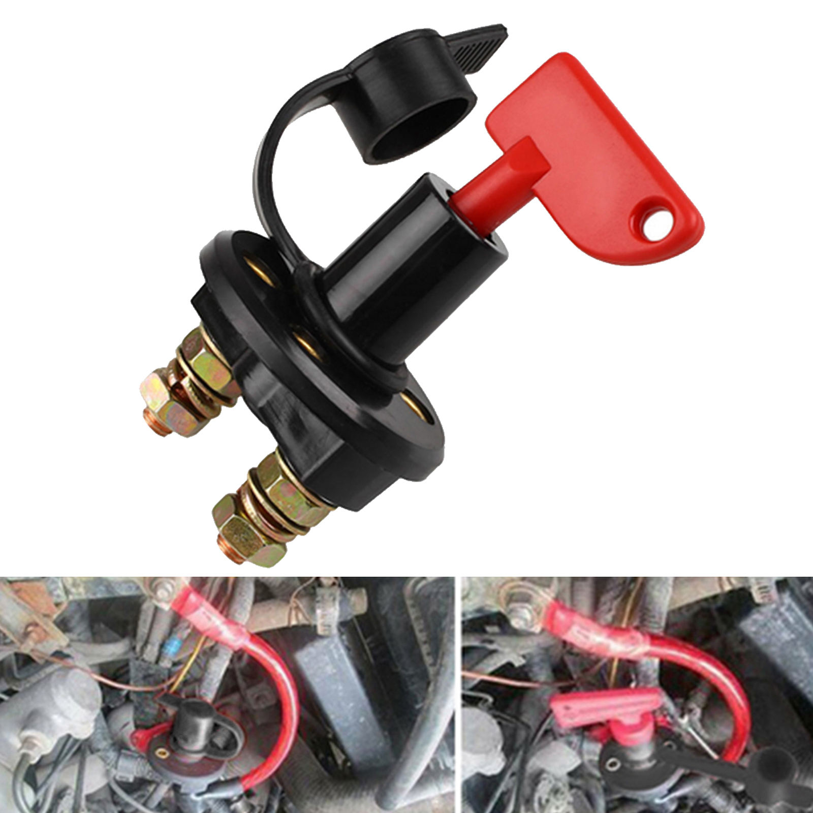 Battery Disconnect Switch, DC 12V 24V Battery Kill Switch Isolator for Marine Car Boat Motorhome ATV Auto Trucks