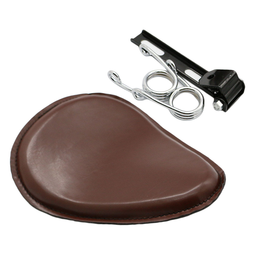 Motorcycle Driver Spring Bracket  Seat PU for Harley XL883 X48 #Brown