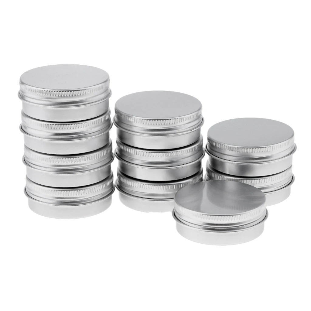 Aluminum Tin Jars, 1 Oz, 30 Ml Gram Jar, 10 Pieces, Cosmetic  Jars