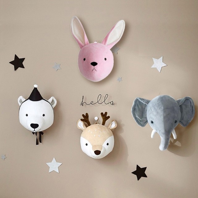 Zoo Animal Head Wall Décor – Cozy Nursery