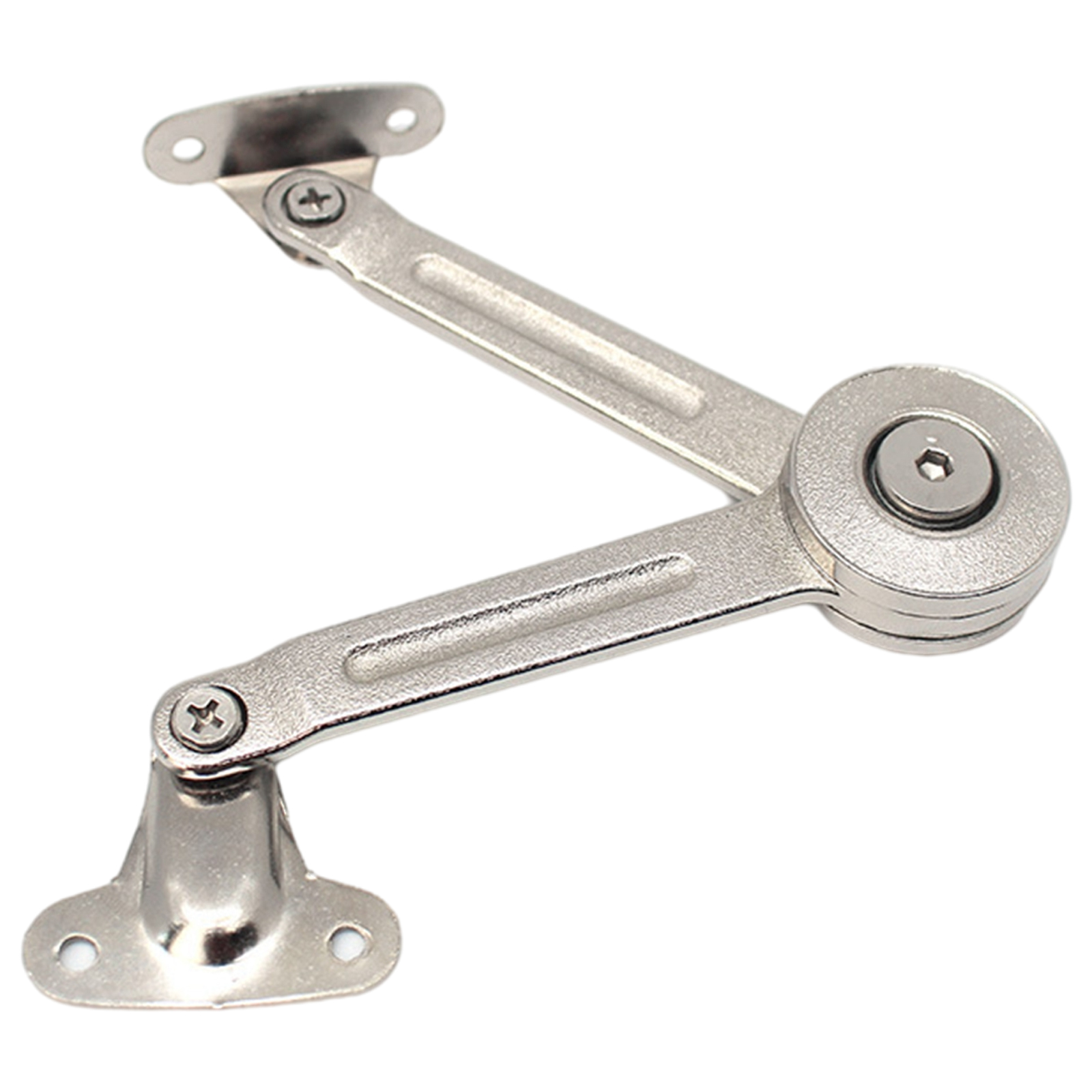 2Pcs Lid Support Hinge, Cabinet Lid Stay with Soft Close Hinges, Tension Adjustable Toy Box Hinges