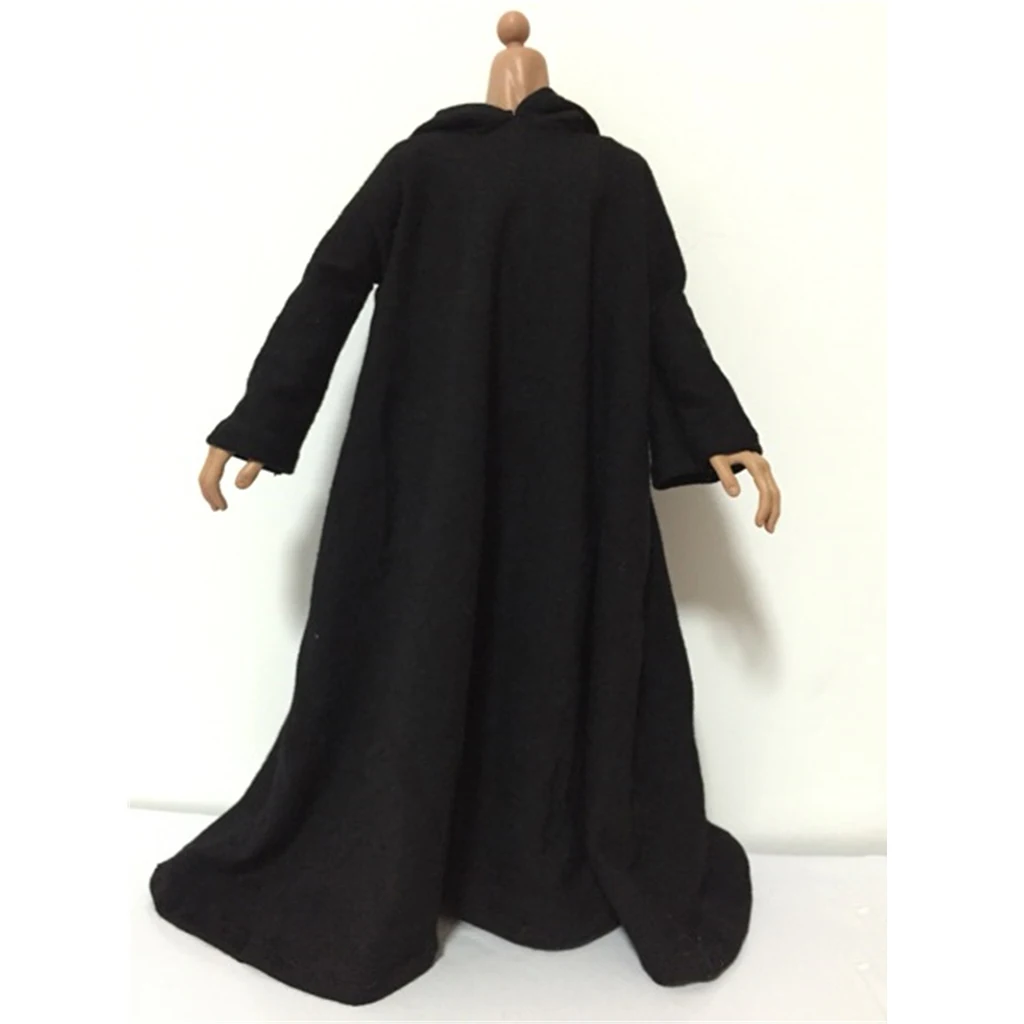1/6 Scale Black Cloak Clothes for 12 Inch Action Figures Body Toys Accessory 