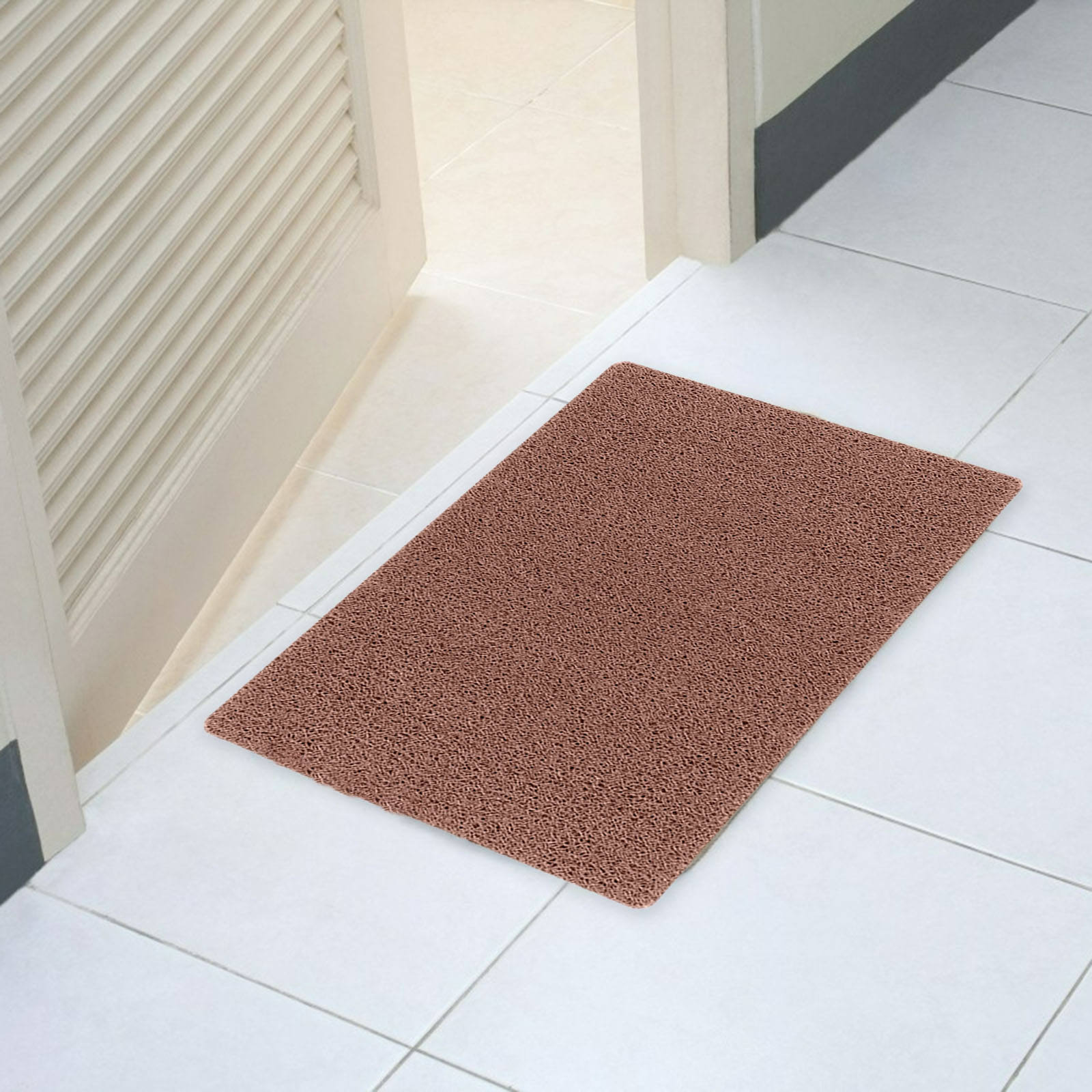 Anti-Skid Shower Mat, Bath Shower Floor Mat with Drain Hole Anti Slip and Mold Resistant Bathroom Stall Mat