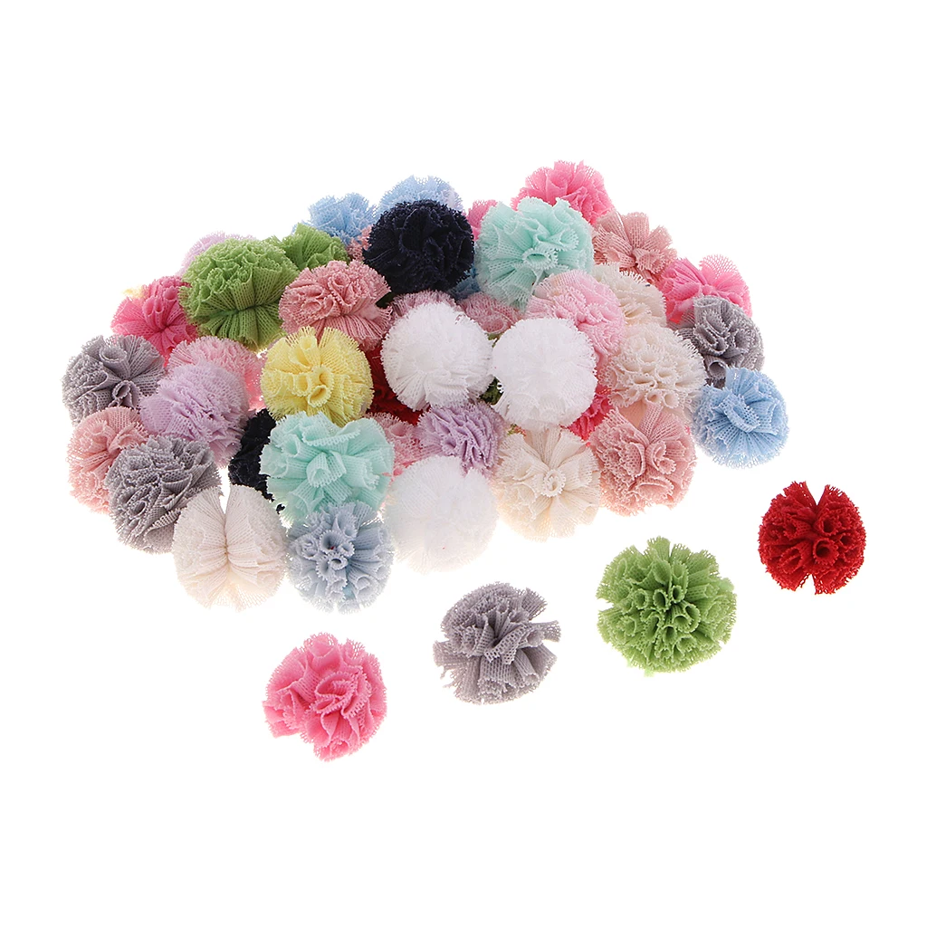 50 Small Pompoms Craft Pompoms for Craft Making DIY Creative Decoration,