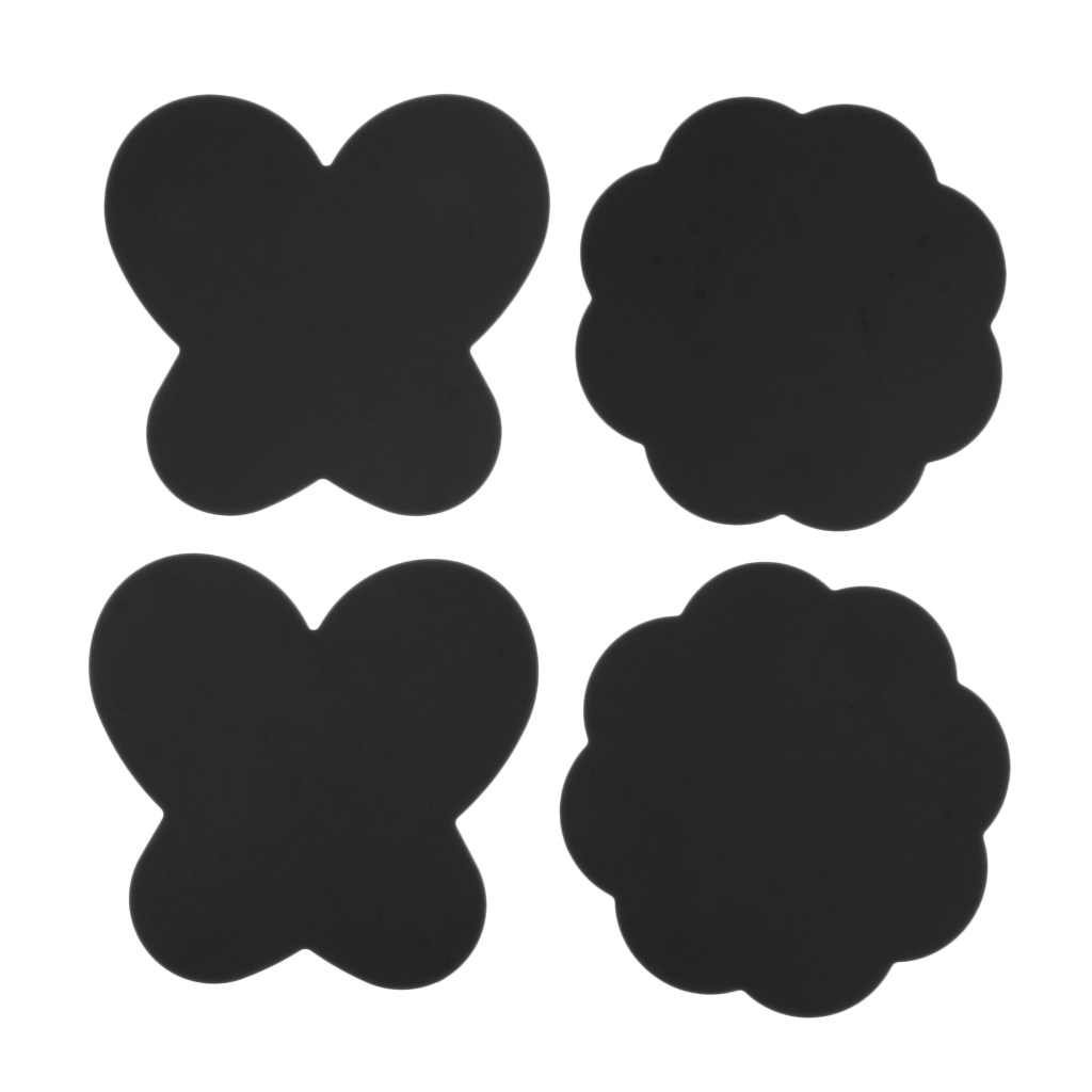 4x Silicone Paint Palette Mat Blossom Foldable Washable Nail Art Pad