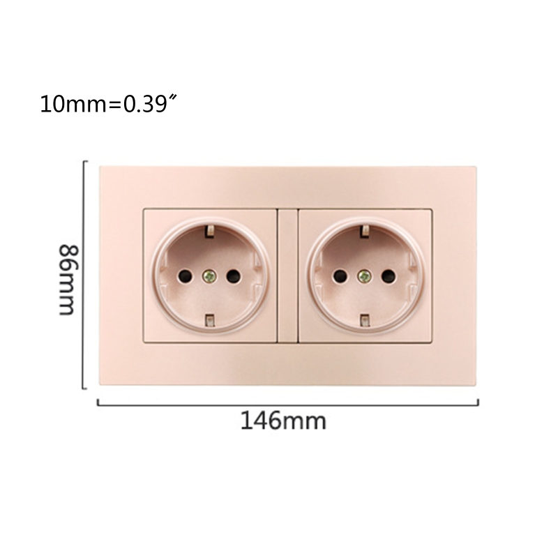 Modelo de Plugue da ue Tomada de Parede Tomada de Energia para o Quarto Estar do Hotel Elétrica Interior Substituível Painel Quatro Furos Sala 146 4 Acessórios de soquete elétrico