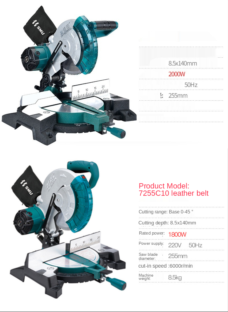 Title 9, 1800W Circular Saw 10 inch Electric Cutting Mac...