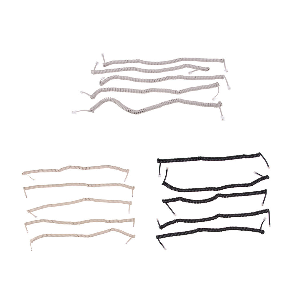 Telephone Handset Cord Cable Spiral Coiled Length 1.25 To 9.8ft