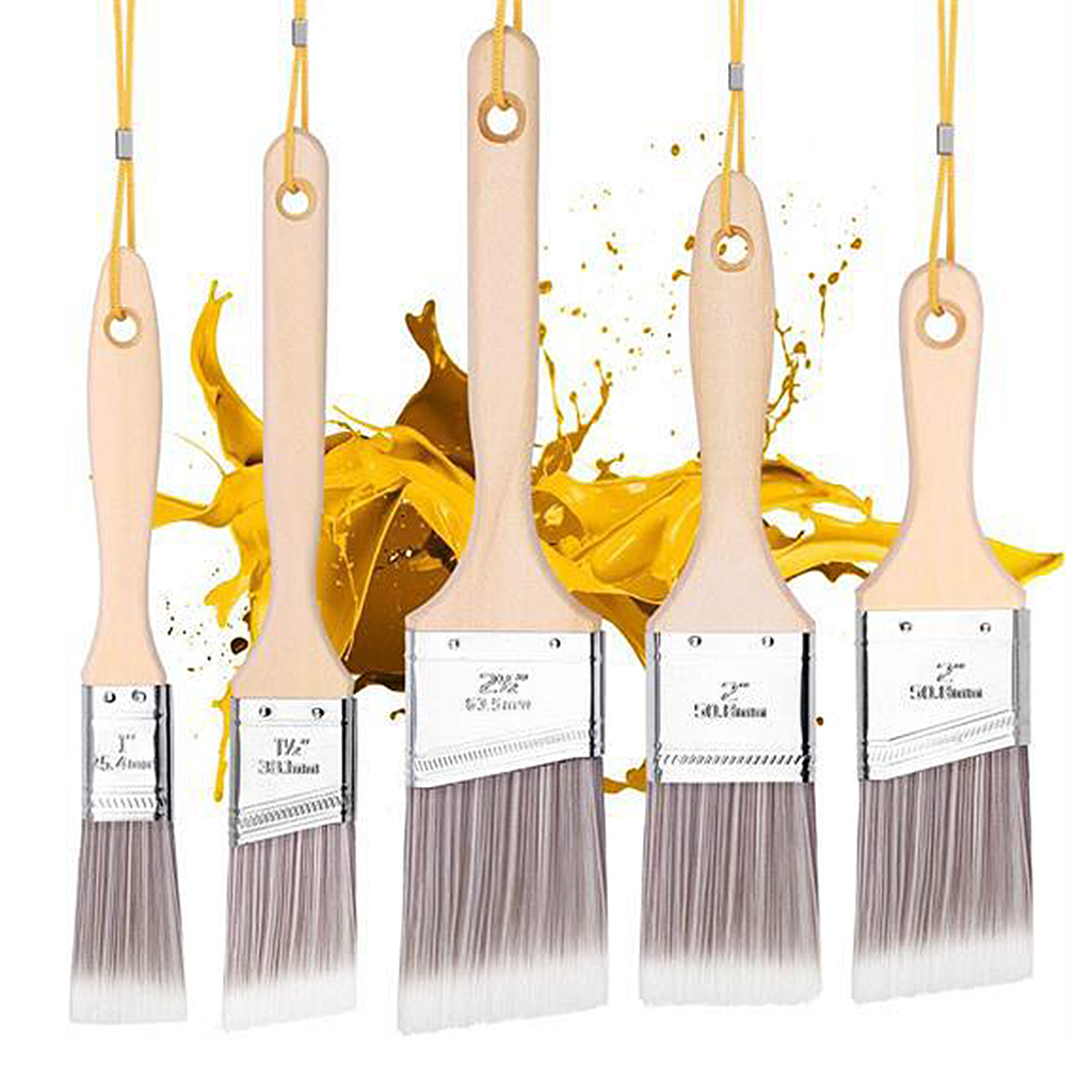 Paint Brush Set Cabinets Window Painting Bristle Brushes 1'' 1.5'' 2'' 2.5''
