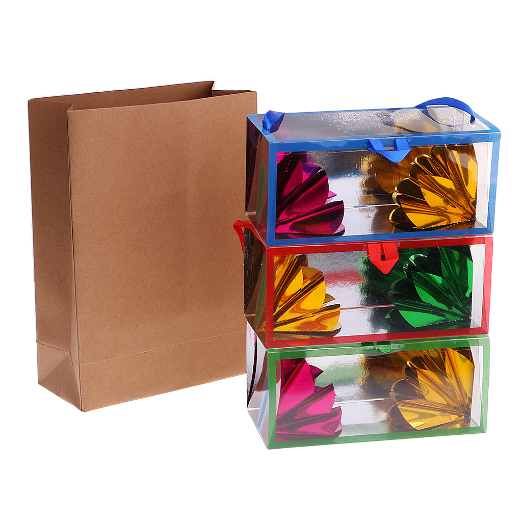 Empty Paper Bag Appearing Flower Box Magic Conjuring For Magician Accessory