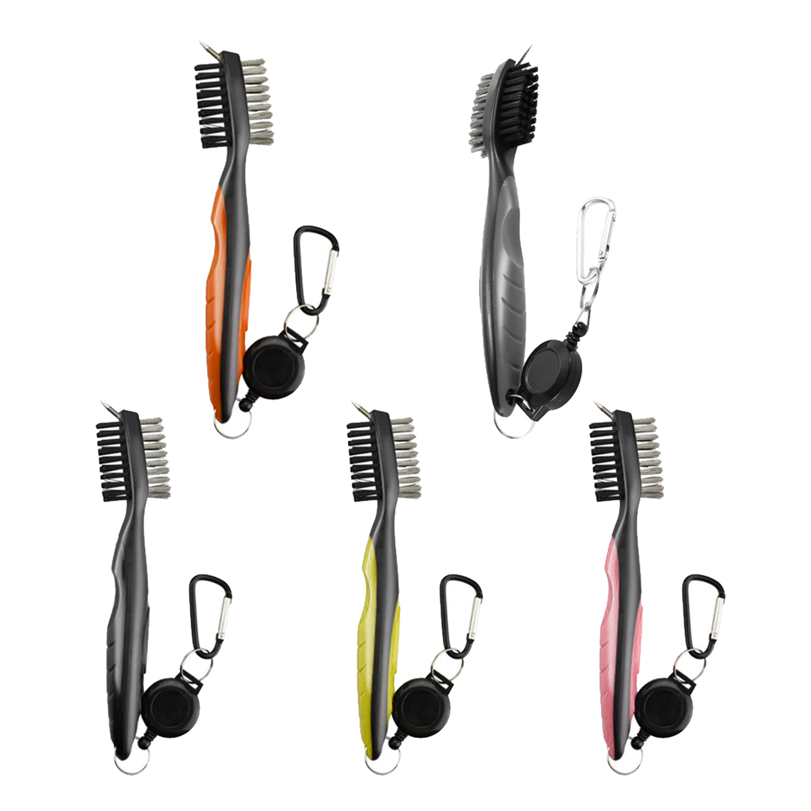 Golf Club Brush Golf Pole Putter Double Sided Groove Cleaner Cleaning Brushes Tool for Outdoor Exercise Sport Decoration