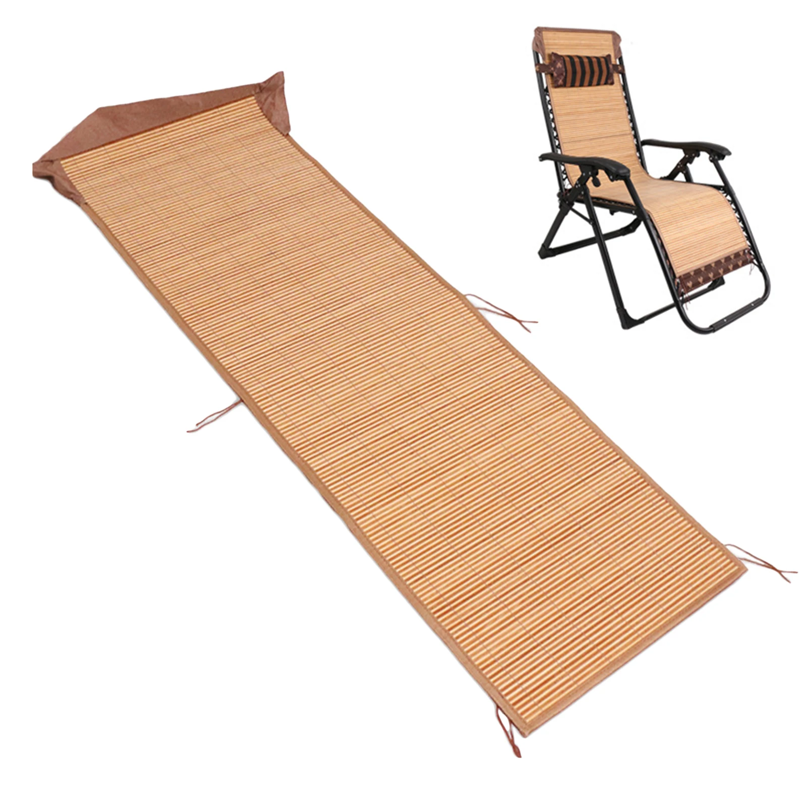 Universal Insulation Replacement Bamboo Mat Cover for Recliners Backyard Beach Pool Lounge Chair