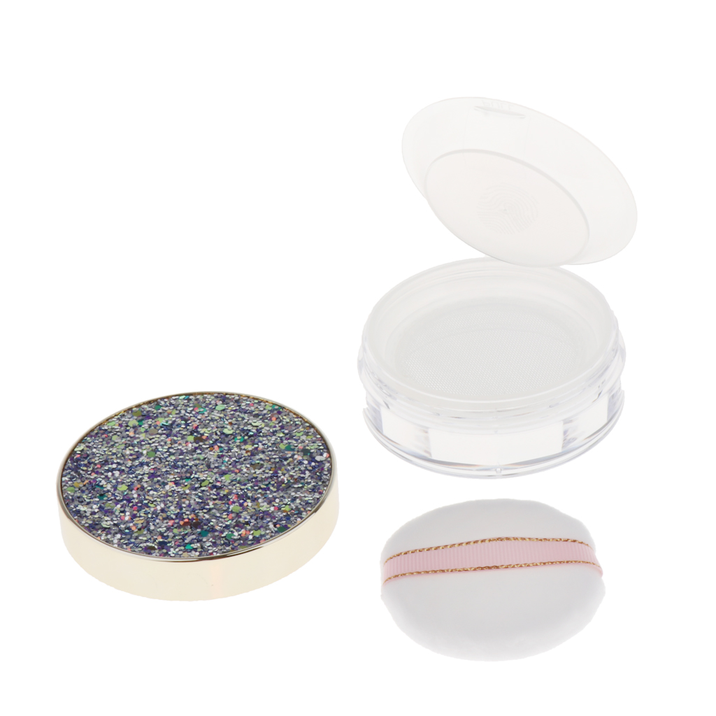 10G Makeup Loose Powder Case Blush Container W/ Mirror&Powder Puff