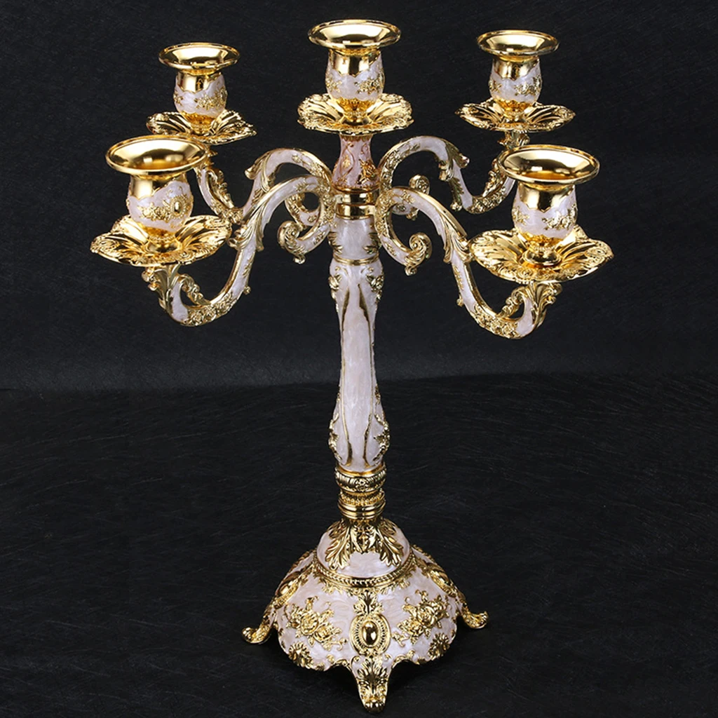 European Style Candlestick Party Wedding Candle Holder Dining Table Buffet Centerpiece Church Romantic Candelabrum Candelabra