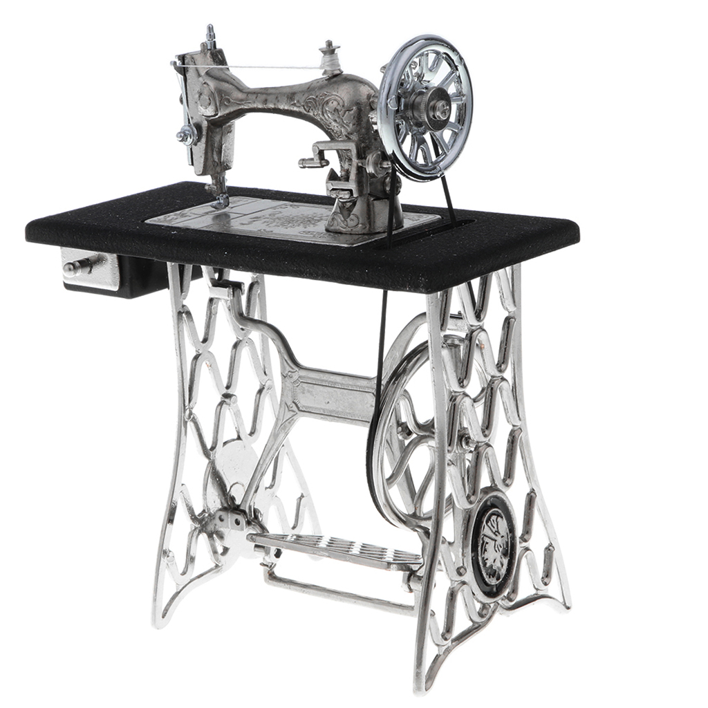 Replica 1/10th Alloy Table Style Sewing Machine W/Table Craft Diecast Model