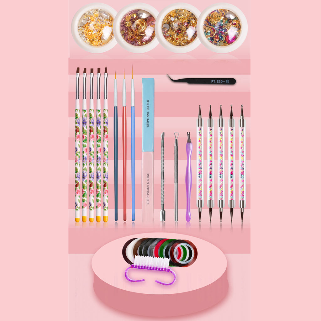 14pcs / Kit Nail Art Manicure Brushes Painting Pens Detail Nails Nail