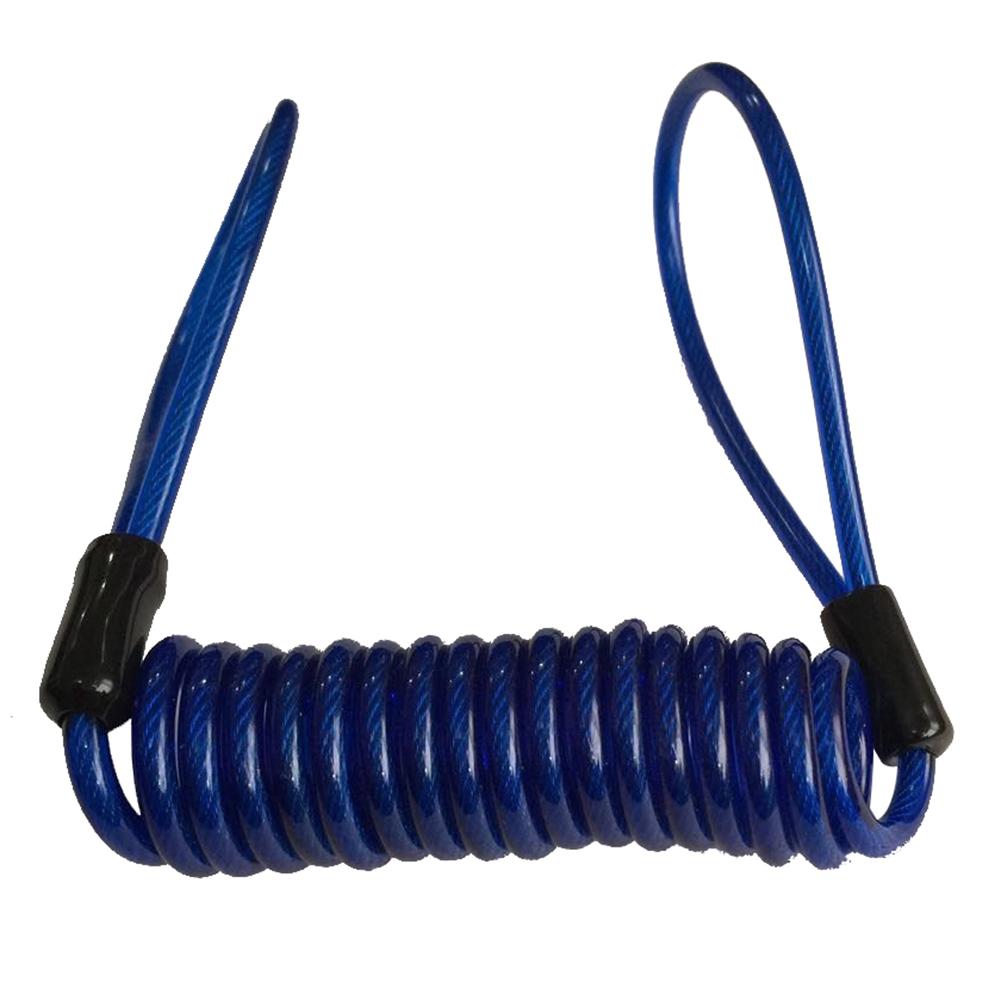 Câble Rappel Verrouillage Disque Moto - Acier Spiralé, 120 Cm, Couleur Vive, Pour Moto Et Scooter