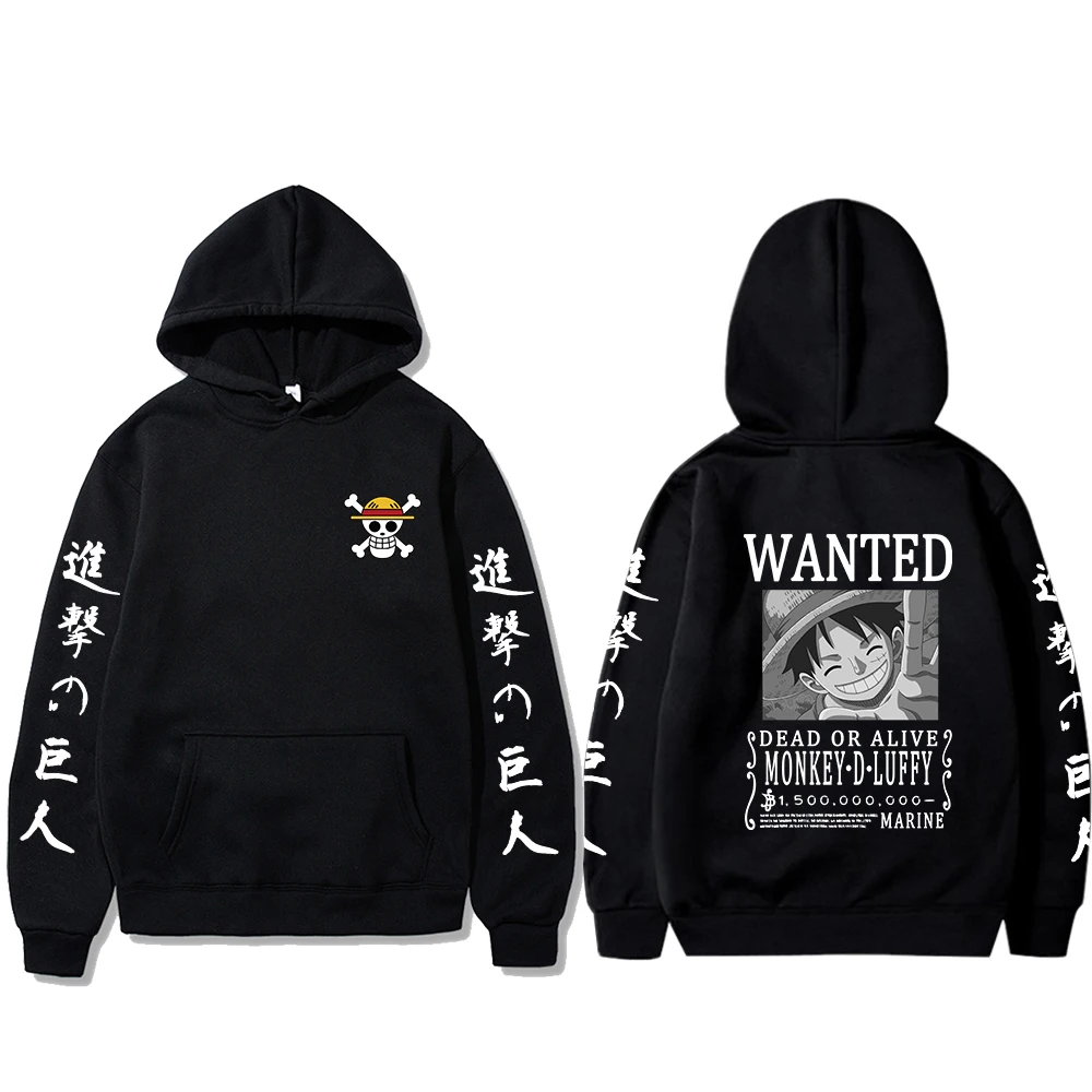One Piece Hoodie Moneky D Ruffy Wanted