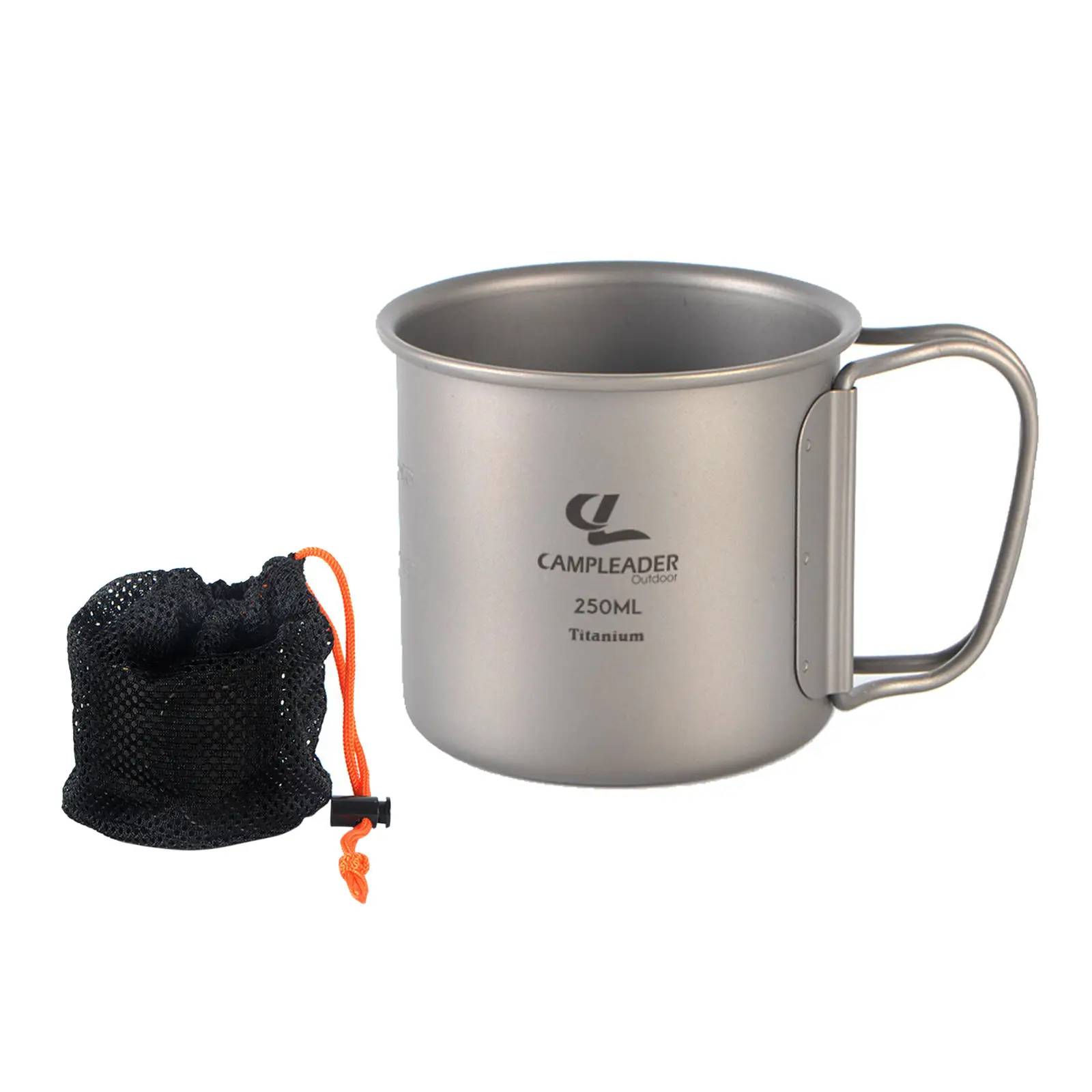 250ml Titanium Collapsible Camping Mug Hiking Water Cup Drinkware Only 40g