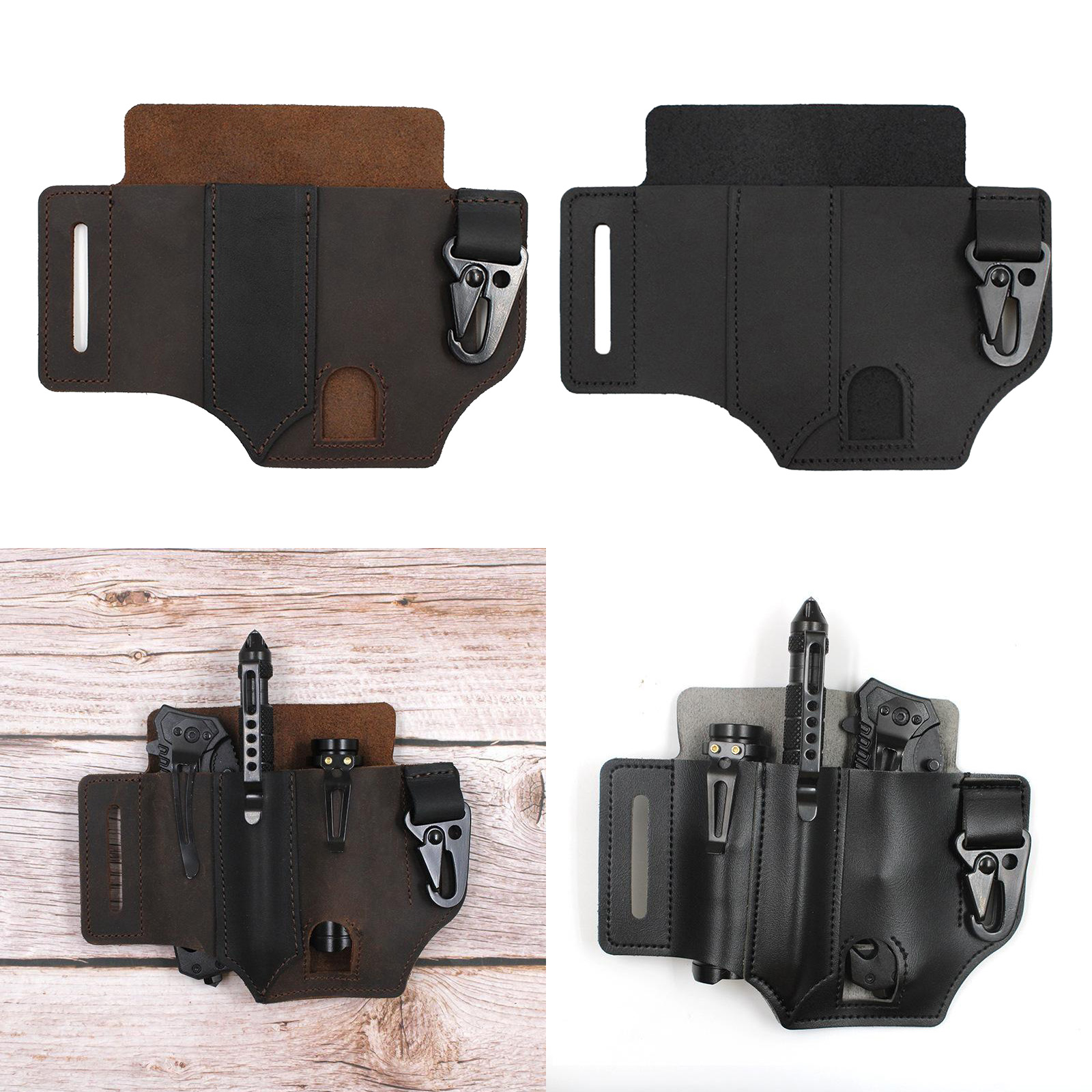 Leather Sheath Multitool Sheath  Organizer Key Holder for Camping Outdoor