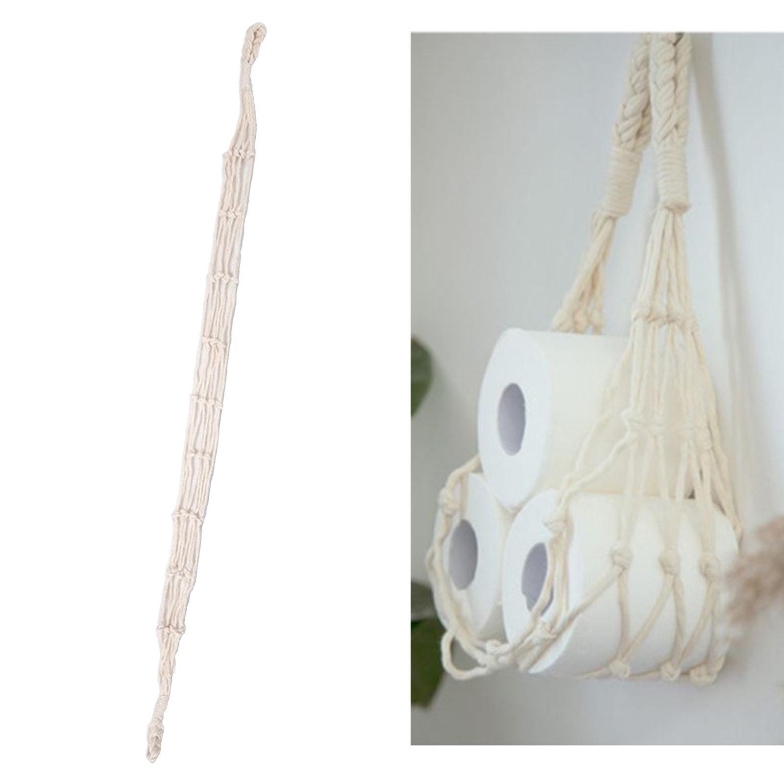 Vintage Cotton Rope Toilet Paper Holder Storage Basket for Boat Beach Seahorse Theme Bathroom Decor Decorations Home Hotel