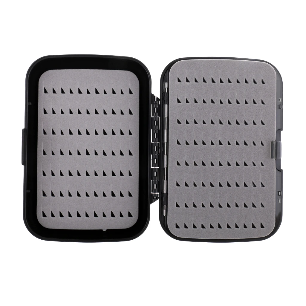 Fly Fishing Flies Box Waterproof Trout Bass Flies Fishing Tackle Hooks Box, Slit/Easy-grip Foam Insert